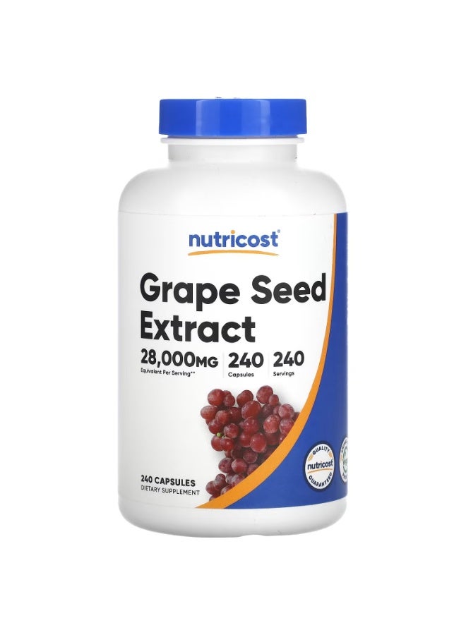 Nutricost, Grape Seed Extract, 28,000 mg , 240 Capsules - Image 1
